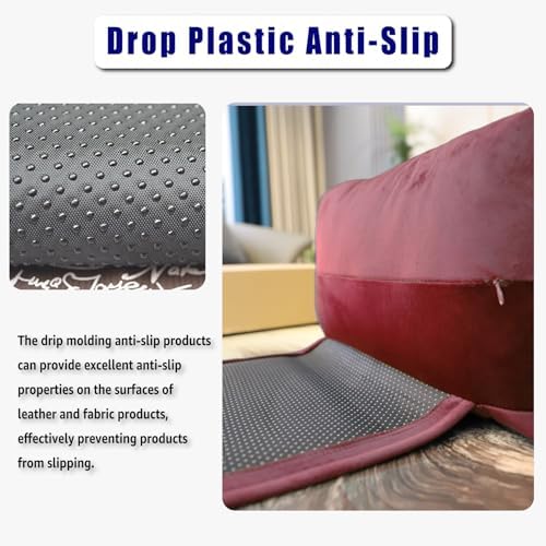 Velvet Recliner Headrest Pillow, Non-Slip Neck Support, Wine