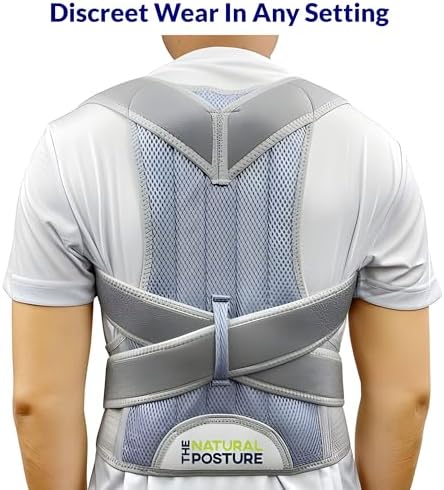 The Natural Posture Posture Corrector for Men and Women - Lumbar Back Brace and Shoulder Straightener - Helps Provide Lower Back Support and Relief - Adjustable, Comfortable and Easy to Wear