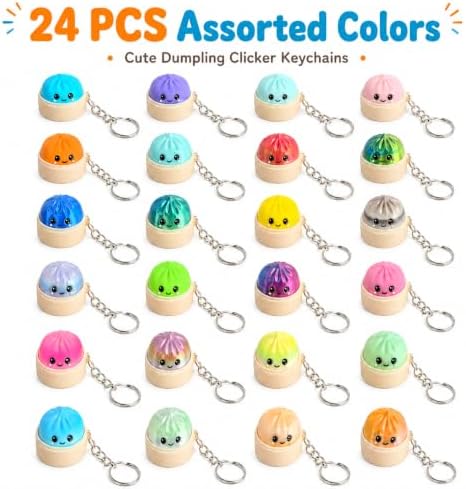 24PCS Dumpling Clicker , Fidget Toys for Party Favors & Gift Bags