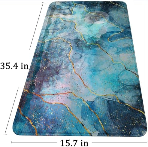 Large Gaming Mouse Pad with Stitched Edges (35.4X15.7In) Waterproof Pad