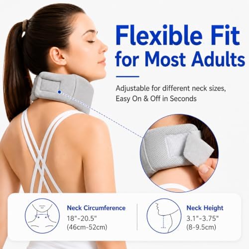 Sofe Neck Brace for Sleeping,Neck Pain & Support,Adjustable Length Washable