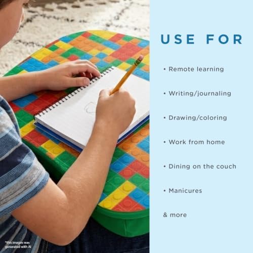 LAPGEAR MyStyle Lap Desk – Building Blocks, Fits 15.6" Laptops