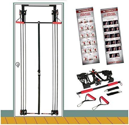 Tower 200 Body Full Gym Fitness + Workout DVD + Free Straight Bar New.
