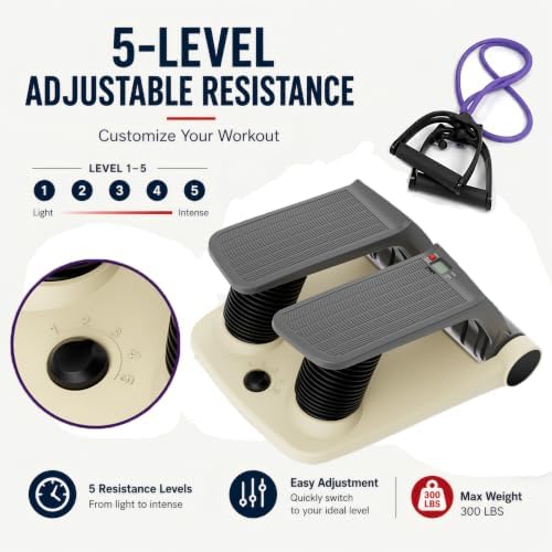 Air Stepper Machine with Resistance Bands