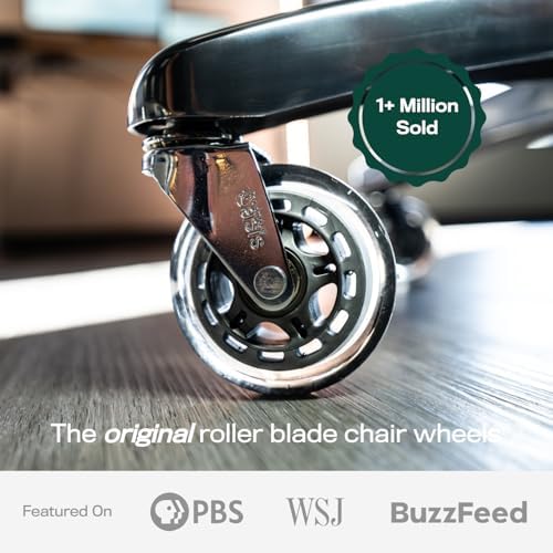 The Office Oasis Original Office Chair Wheels (As Seen On PBS), Silver