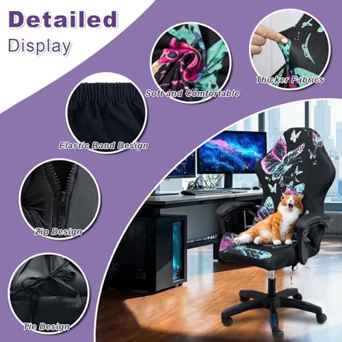 Gaming Chair Covers, 3D Printing One-piece Fit Cat Scratch Proof