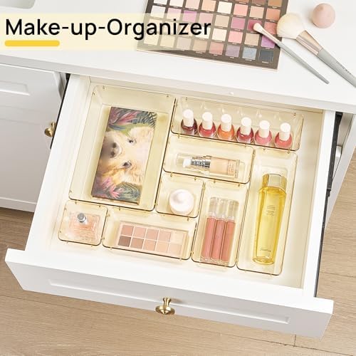Vtopmart 25 Pack Plastic Drawer Organizers with Non-slip Rubber Pads