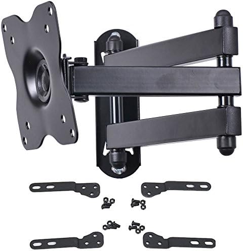 VideoSecu TV Wall Mount Monitor Bracket with Full Motion Articulating Tilt Arm 15" Extension for Most 27" 30" 32" 35" 37" 39" 40" LCD LED TVs with VESA 200x200 ML14B WS2 (Pack of 2)