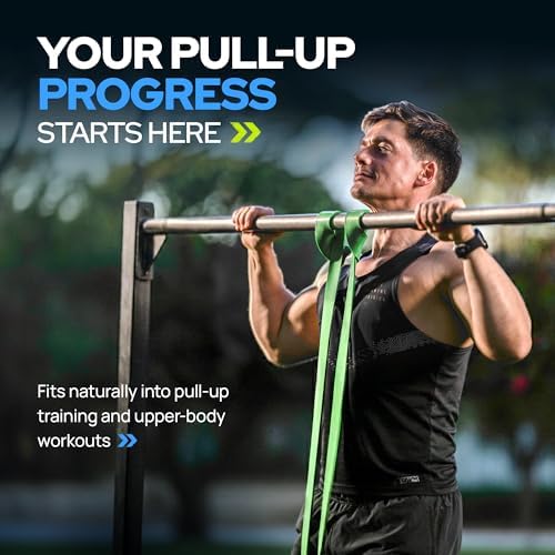 Pull Up Assistance Resistance Bands - Long Loop Power Bands for Men and Women - Strength Power Flexibility Training at Home & Gym - Ebooks & Workout Chart Included by Iron Core Fitness