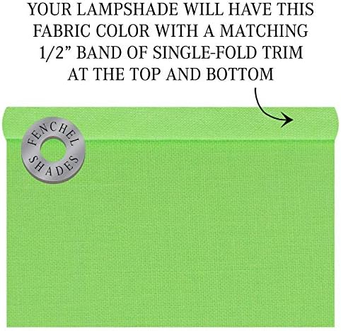 FenchelShades.com Lampshade 6" Top x 10" Bottom x 8" Slant Height With Spider Attachment 0.4 Inch Diameter for Lamps With a Harp (Pear)