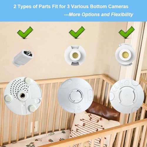 HelloBaby Baby Monitor Mount for HB6550/ Pro/ HB6550Plus/ HB6560/ HB65/ HB6240/ HB6339/ HB6351, 20 Inch Flexible Arm Bracket, Sturdy Camera Holder Attaches to Crib Cot Shelves, No Tools or Wall Damage