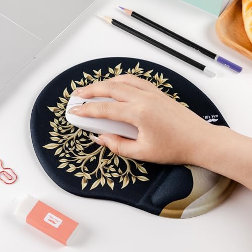Mr. Pen- Ergonomic Mouse Pad with Wrist Rest, Golden Tree Design