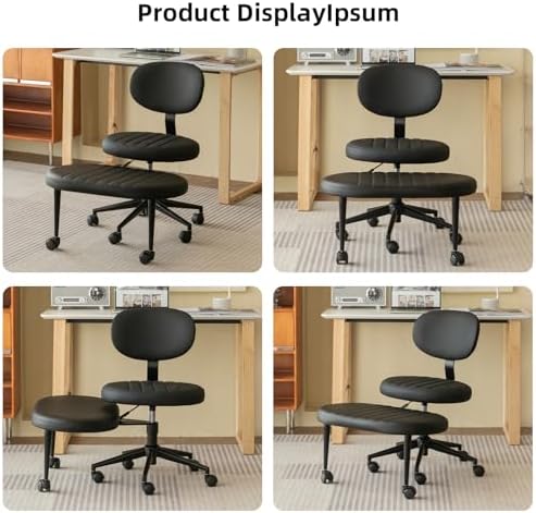 Cross Legged Office Chair, Swivel Meditation Desk Chair with Back Support