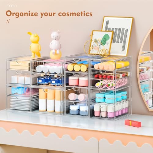 ARSTPEOE 22-Drawer Acrylic Storage & Makeup Organizer for Desk, Bath