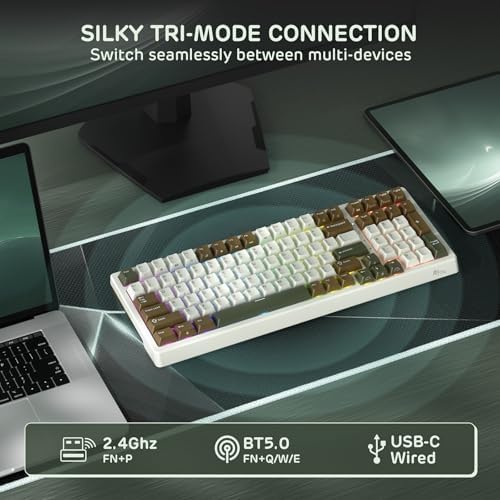 RK ROYAL KLUDGE F99 Wireless Mechanical Keyboard, Gasket Structure