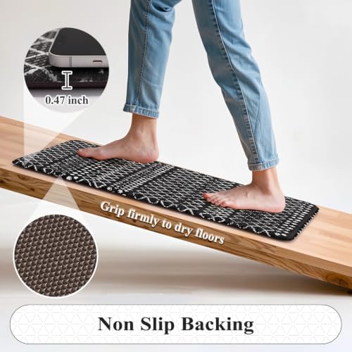 KIMODE Anti Fatigue Kitchen Mats for Floor,Cushioned Farmhouse Kitchen Rugs