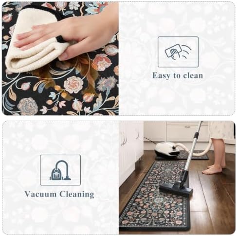KIMODE Cushioned Kitchen Mats for Floor Anti Fatigue,Kitchen Rugs Sets of 2