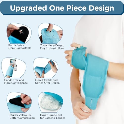 Comfytemp Wrist Ice Pack Wrap for Carpal Tunnel Relief, FSA Approved HSA