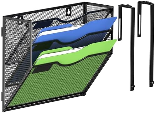 Kuntine.B Wall File Organizer Office Hanging Magazine Holder Wall File Organizer for Office Home