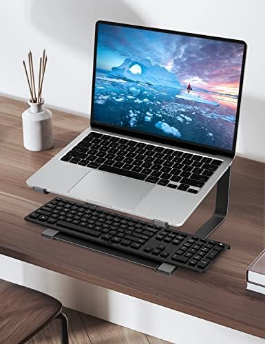 SOUNDANCE Laptop Stand for Desk, Metal Riser, Fits 12-17.3 Inch, Black