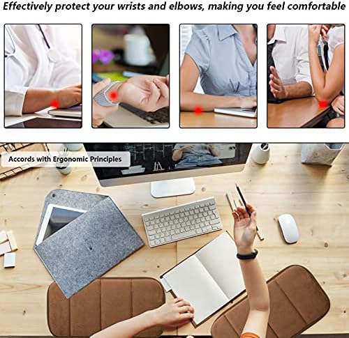 2 Sets Upgrade Computer Wrist Elbow Pad, DILIBRA Portable Memory Foam