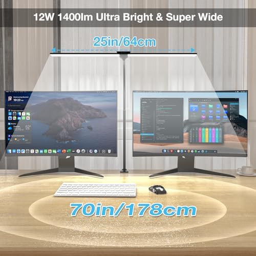 Hensam Desk Lamps for Home Office, Adjustable LED Desk Light with Clamp