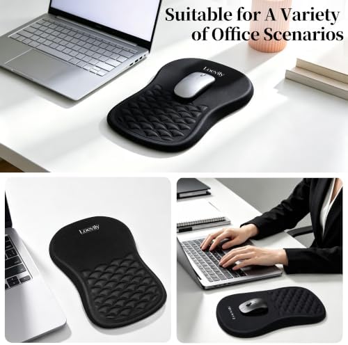 Ergonomic Mouse Pad with Wrist Rest, 8° Memory Foam Wrist Support