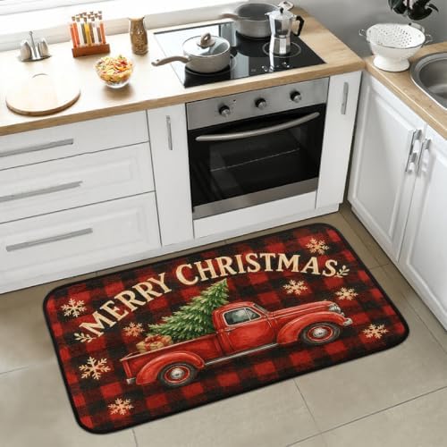 Christmas Door Mat Non-Slip Kitchen Rug Entrance Welcome Mat C-4
