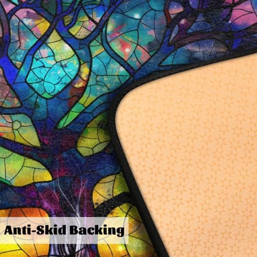 Kitchen Mats, Glass Tree Kitchen Rugs, Cushioned Anti Fatigue Kitchen Mats, Non-Slip Standing Desk Mat, Absorbent Kitchen Rug for Floor, Kitchen, Office, Sink, 20"×39"