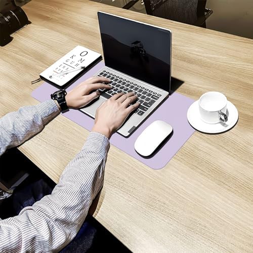 Bloss Purple Desk Mat, Double-Sided Leather Desk Pad, Desk Matt for Desktop, Waterproof Desk Pad Mat, Computer Mat for Office Work/Home/Decor/Desk Protector/Cover(23.6"x 13.8")
