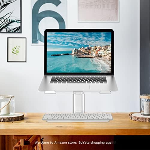 BoYata Laptop Stand, Height Adjustable Laptop Riser for 11-17" Laptops