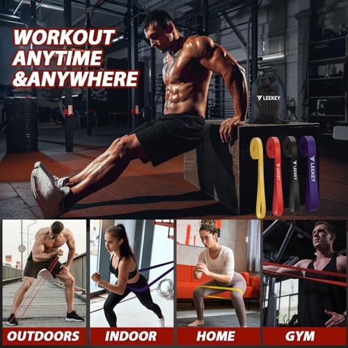 LEEKEY Resistance Bands Set for Pull Up Assistance & Exercise