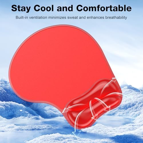 Gel Mouse Pad with Wrist Rest, Ergonomic for Laptop, Non-Slip Base