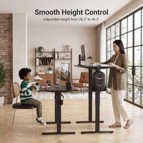 Claiks 35 x 20 Inch Black Electric Standing Desk