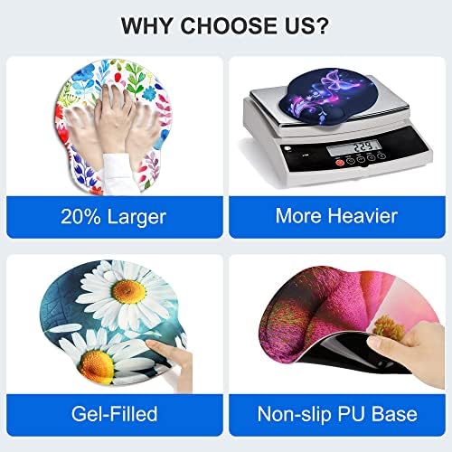 Ergonomic Mouse Pad with Wrist Rest Support,Gel Mouse Pads for Desk