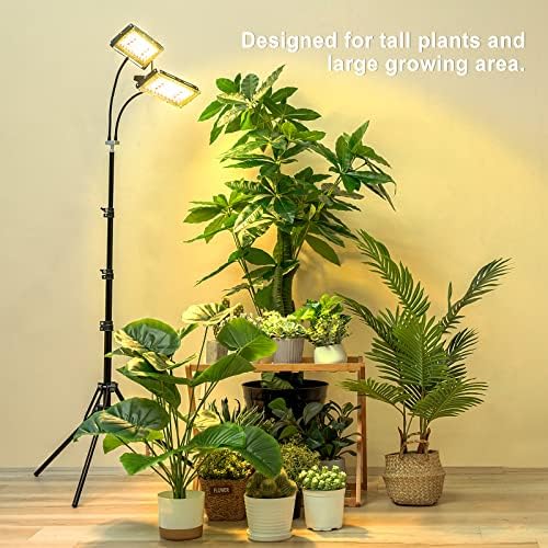 LBW Grow Light for Indoor Plants, Dual-Head Full Spectrum LED Plant Light