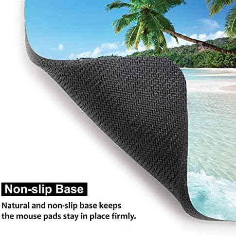 Small Mouse Pad 6 x 8 Inch, Audimi Mini Mouse Pad Thick for Laptop Wireless Mouse Home Office Travel, Portable & Washable (Beach)