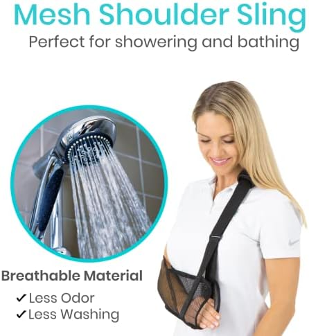 Vive Arm Sling for Shoulder Injury & Surgery Recovery - Waterproof Mesh