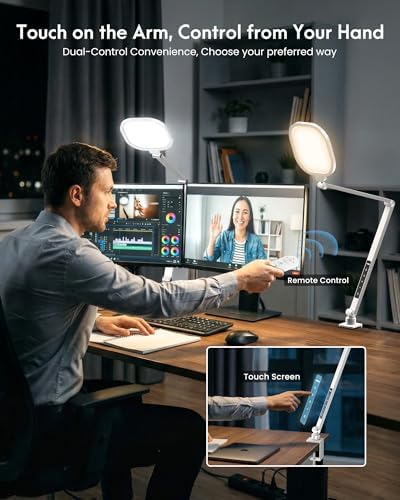 LitONES Video Conference Lighting for Computer, Zoom, Video Recording,White