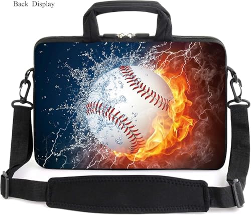 15" laptop sleeve laptop bag chromebook case adjustable shoulder strap with handle accessory pocket for men women (RYD-15-6)