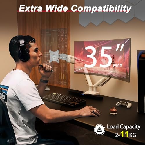 Fydeamer Dual Monitor Arm for 17-35" Screens up to 24.3lbs, White