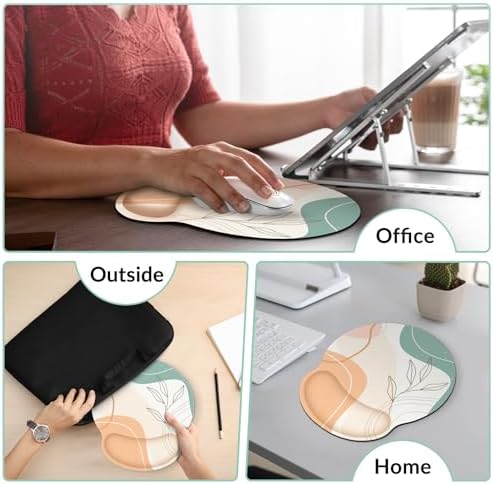 KONVINIT Ergonomic Mouse Pad with Wrist Rest, Small Mousepad with Non-Slip Rubber Base and Smooth Surface, Blue Mouse Pads for Desk, Office Desk Accessories