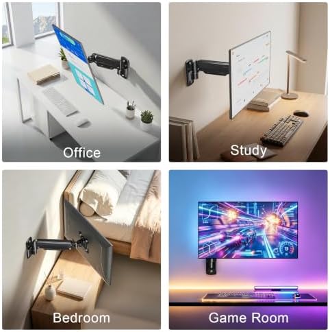 MOUNT PRO Monitor Wall Mount, 14.7" Short Monitor Arm for Max 32" Screen
