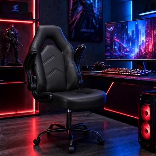 DUMOS Computer Gaming Chair, Home Office Desk Chair, PU Leather