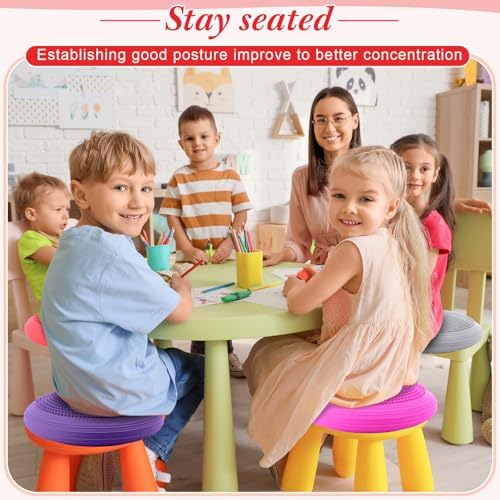 Libima 8 Pcs Wiggle Seat Inflated Wobble Cushion for Kids