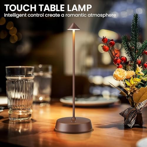 Cordless Touch Table Lamp Rechargeable LED Battery Operated 6000mAh