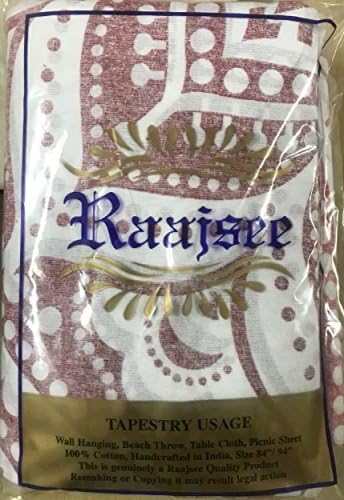 raajsee Pink Ombre Round Beach Tapestry Hippie/Boho Beach Blanket Roundie/Indian Cotton Throw Bohemian Round Table Cloth/Yoga Mat Meditation Picnic Rugs 69 inch Circle