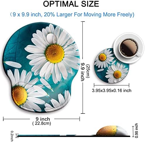 Ergonomic Mouse Pad with Wrist Rest Support,Gel Mouse Pads for Desk