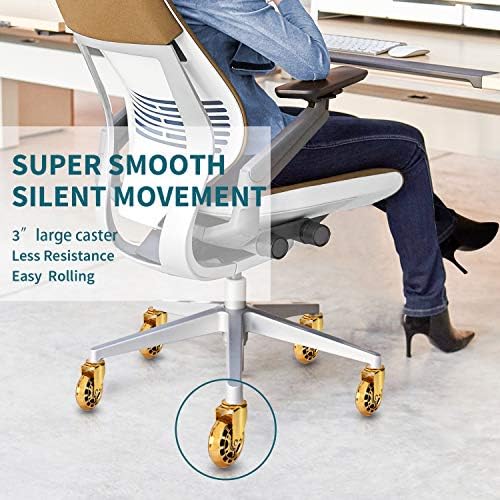 LPHY Roller Blade Office Chair Wheels - 3 Inch Desk Chair Casters Set of 5