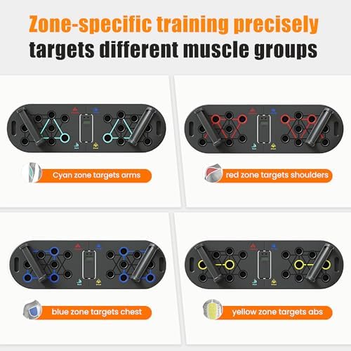 Push Up Board Fitness, Portable Dismountable 17 in 1 Push Up Bar at Home Gym, Multi-functional Pushup Stands Professional Strength Training Equipment For Man and Women
